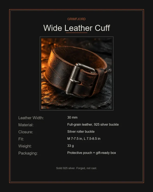 Wide Leather Cuff