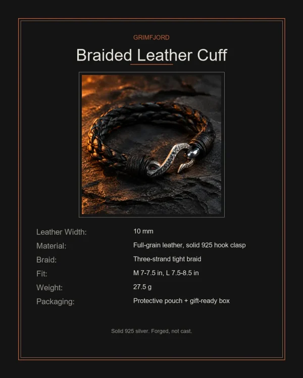 Braided Leather Cuff